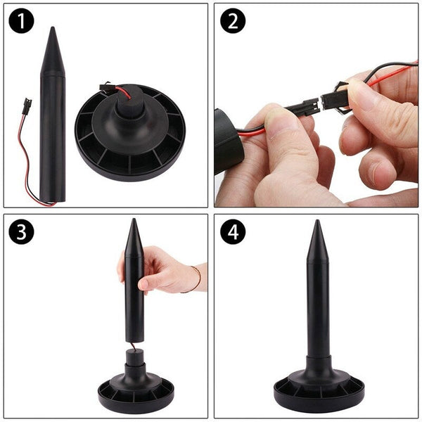 Solar Energy Power Mice Snakes Scares Away Repellent Black 2 Ultrasonic Pest Repellers
