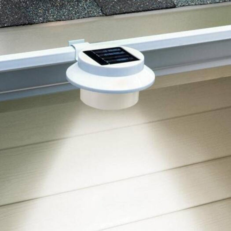 Solar Fence Light Led Waterproof Sink Lamp Cool White Landscape & Walkway Lights