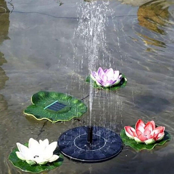 Solar Fountain Water Pump Kit Garden Outdoor Panel Floating Decoration Black Outdoor Fountains