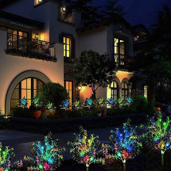 Garden Ground Lights Solar Led Landscape Christmas Pine And Berry 15