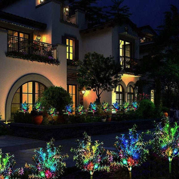 Garden Ground Lights Solar Led Landscape Christmas Pine Berry 15 Outdoor Lighting Accessories