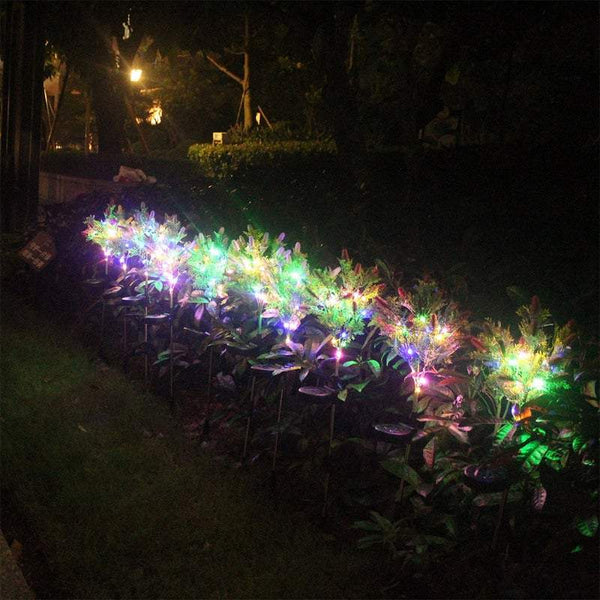 Garden Ground Lights Solar Led Landscape Christmas Pine Berry 15 Outdoor Lighting Accessories