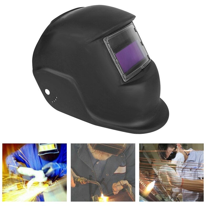Solar Power Auto Darkening Welding Mask / Helmet Welder Cap Black Welding Helmets
