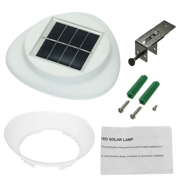 Solar Power Fence Lamp Ufo Shape 9 Led Gutter Lighting Landscape & Walkway Lights