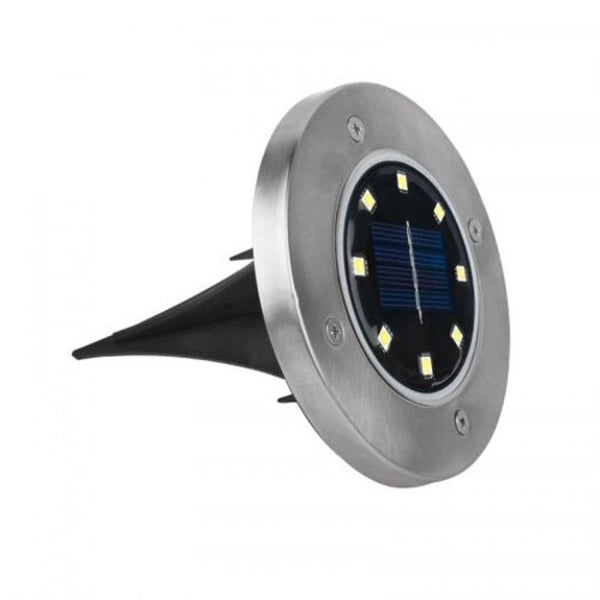 Solar Powered 4Led 8Led Light Outdoor Garden Stainless Steel Buried Lawn Lamp 1Pcs Landscape & Walkway Lights