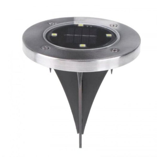Solar Powered 4Led 8Led Light Outdoor Garden Stainless Steel Buried Lawn Lamp 1Pcs Landscape & Walkway Lights