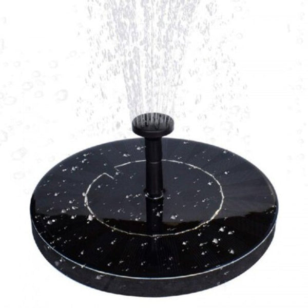 Solar Powered Floating Bath Fountain Pump Black Outdoor Fountains