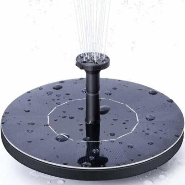 Solar Powered Floating Bath Fountain Pump Black Outdoor Fountains