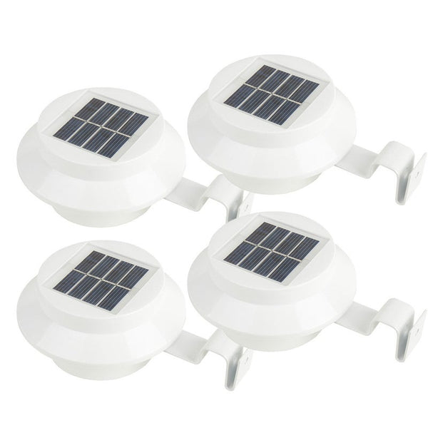 Solar Powered Gutter Light Wall Lamp Leds Energy Saving Night Lights White Landscape & Walkway Lights