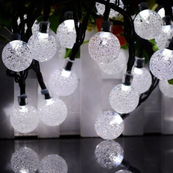 Solar Waterproof String Light For Garden Christmas Decoration White