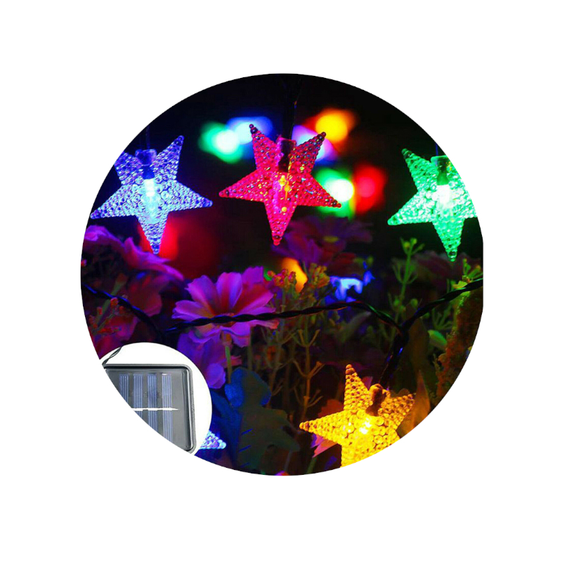 Solar Led Star Outdoor Garden Decorative String Lights