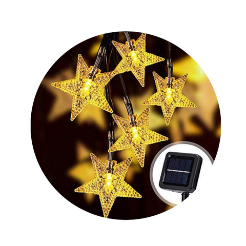 Solar Led Star Outdoor Garden Decorative String Lights