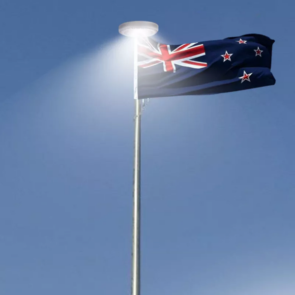 Solar Powered Light Outdoor 32 Led Flagpole Automatic Night Lamp Flag Pole