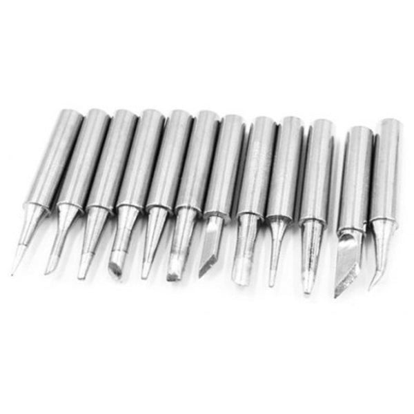 Soldering Iron Tip Set 12Pcs Silver Soldering Tips