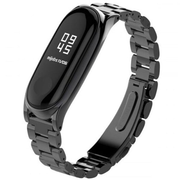 Solid Replacement Steel Wristband For Xiaomi Mi Band 3 Silver
