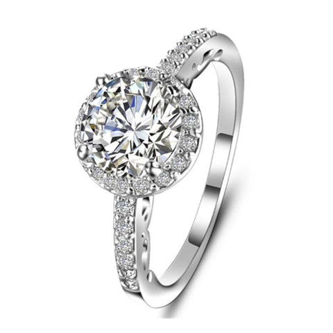 Veile Studios Solitaire Cubic Zirconia Simulated Gemstone Rings