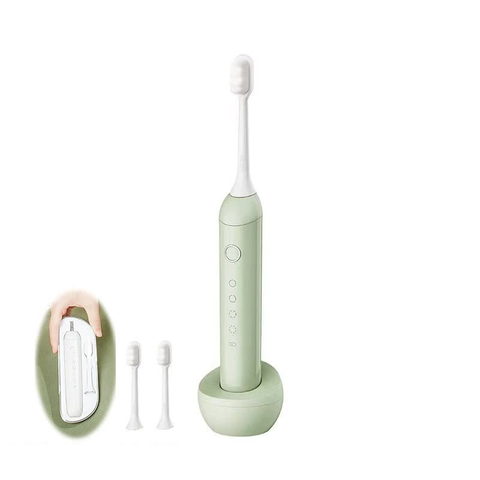 Sonic Electric Toothbrush With 31000 Vpm 4 Modes 10000+ Soft Bristles Travel Case Charging Base Green Electric Toothbrushes