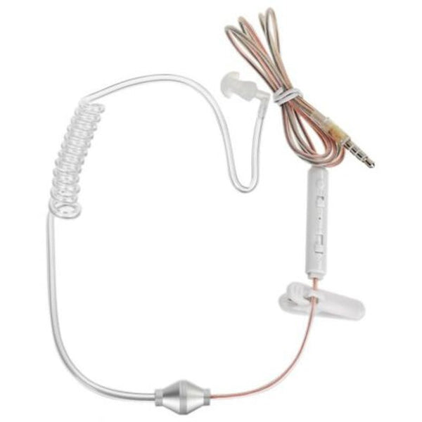Sound Conduction Acoustic Air Tube Earphone With Mic And Volume Control Transparent