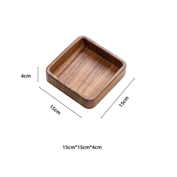South American Walnut Wood Plate Japanese Square Tray Tableware Household Dinner Fruit Dishes Tea Creative Set Decorative Plates & Bowls