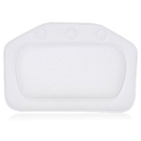 Spa Bath Pillow With Suction Cups White