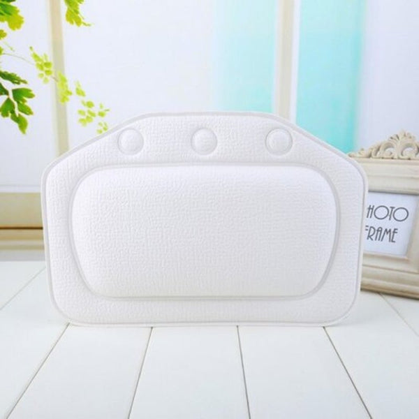 Spa Bath Pillow With Suction Cups White Bath Pillows