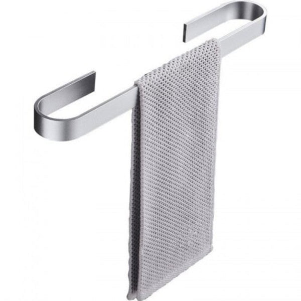 Space Aluminum Bathroom Towel Bar Free Of Punch Toilet Wall Hanging Slippers Leaching Rack Silver Color 25Cm