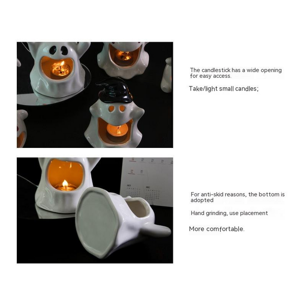 Special Halloween Ghost Festival Ceramic Craft Ornaments Size Chart Packing List Seasonal Decorations