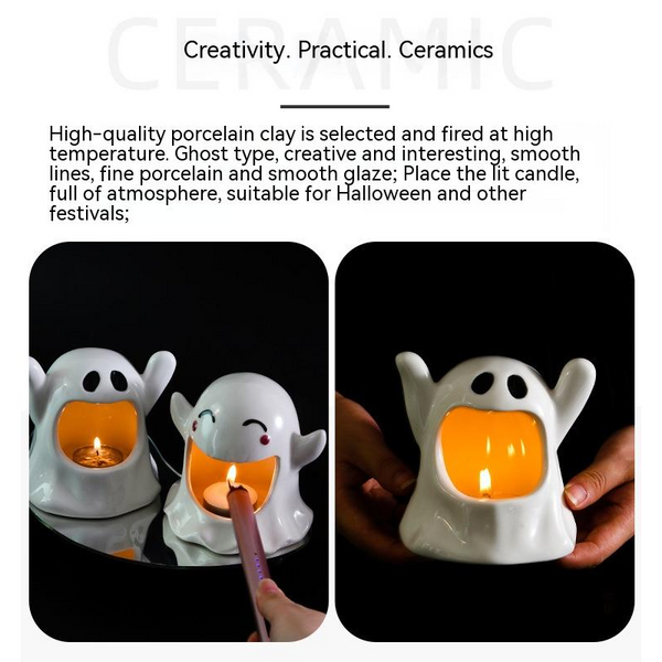 Special Halloween Ghost Festival Ceramic Craft Ornaments Size Chart Packing List Seasonal Decorations
