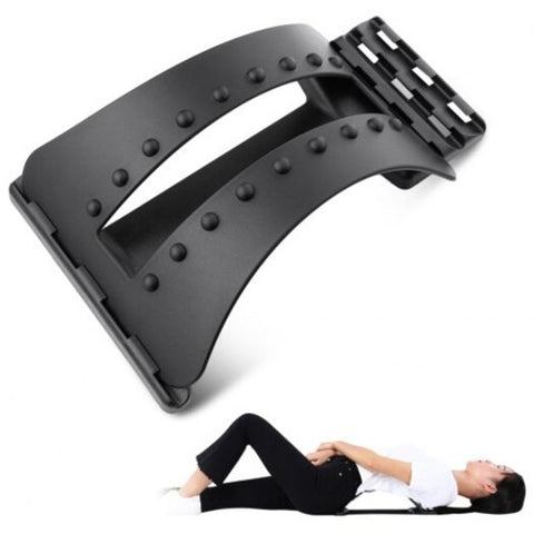 Spine Relax Pain Relief Lumbar Support Back Massage Stretcher Black