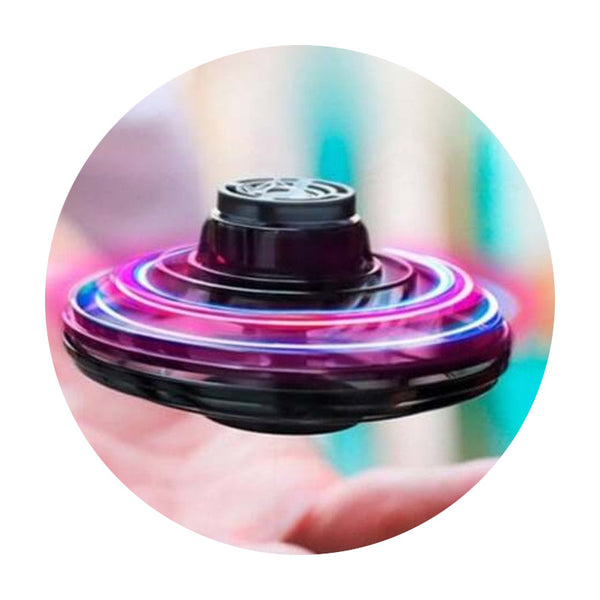 Flynova Gyro Aircraft Toy Handheld Mini Flying Rotator Drone Ufo Led Finger Rotary Kids Gift Wine Red Other Outdoor Toys