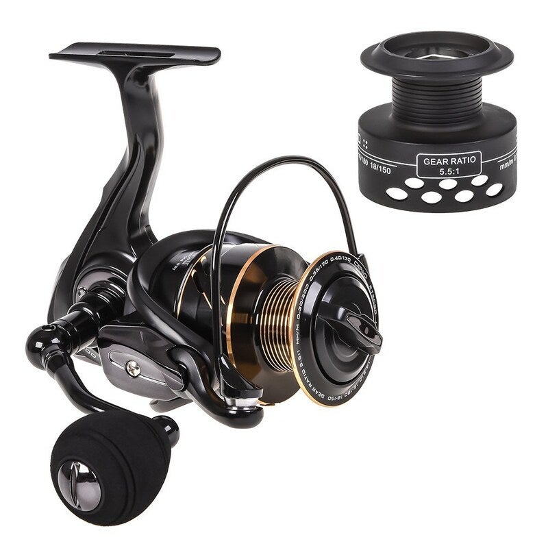 Spinning Fishing Reel 13Bb Bearing Balls Metal Boat Rock Wheel With Extra Spool 5 Reels