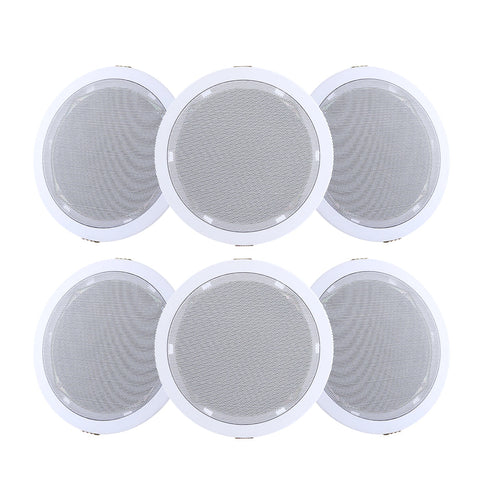 Giantz 6 Inch Ceiling Speakers Wall Home Audio Stereos Tweeter 6Pcs