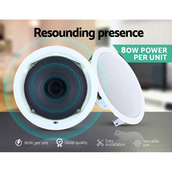 Giantz 6 Inch Ceiling Speakers Wall Home Audio Stereos Tweeter 6Pcs Home Speakers & Subwoofers