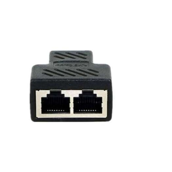Splitter Connector Ethernet Cable Socket Adapter Black Ethernet Cables (Rj 45/8P8c)