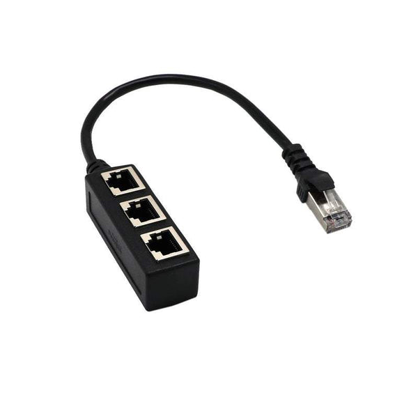 Networking Cables Adapters Splitter Ethernet Rj45 1 Male To 3 Female Port Lan Plug Gift Practical Splitters Couplers & Adapters
