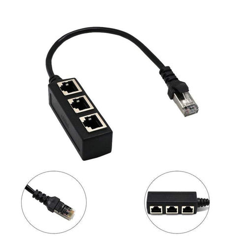 Networking Cables Adapters Splitter Ethernet Rj45 1 Male To 3 Female Port Lan Plug Gift Practical
