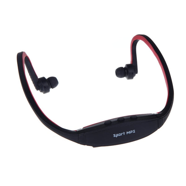 Sport Mp3 Wma Music Player Tf / Micro Sd Card Slot Headset Headphone Earphone Black Red