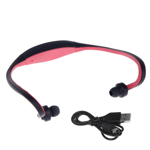 Sport Mp3 Wma Music Player Tf / Micro Sd Card Slot Headset Headphone Earphone Black Red