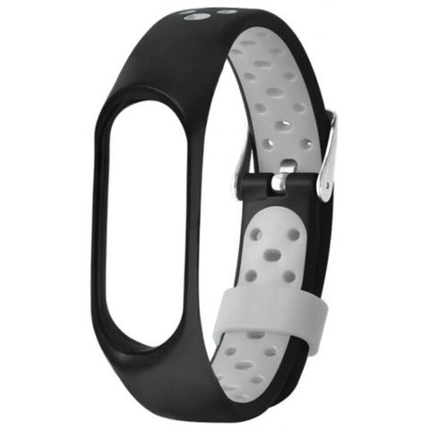Sport Silicone Bracelet Strap Watchband For Xiaomi Mi Band 3 Gray