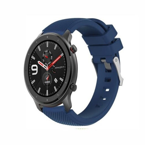 Sport Silicone Strap Watch Band For Amazfit Gtr 47Mm Midnight Blue