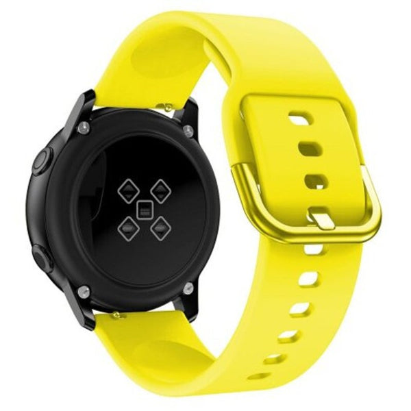 Sport Silicone Watch Band Wrist Strap For Samsung Galaxy 42Mm / Active Yellow