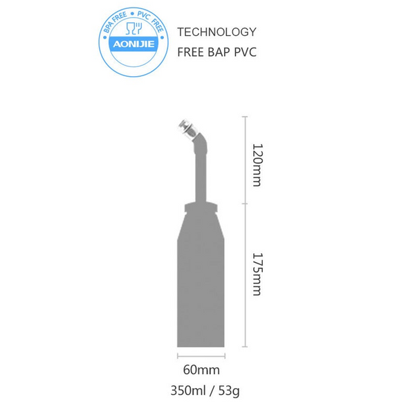 350Ml Soft Flask Sport Bottle Folding Collapsible Water Running Hydration Water Bottles