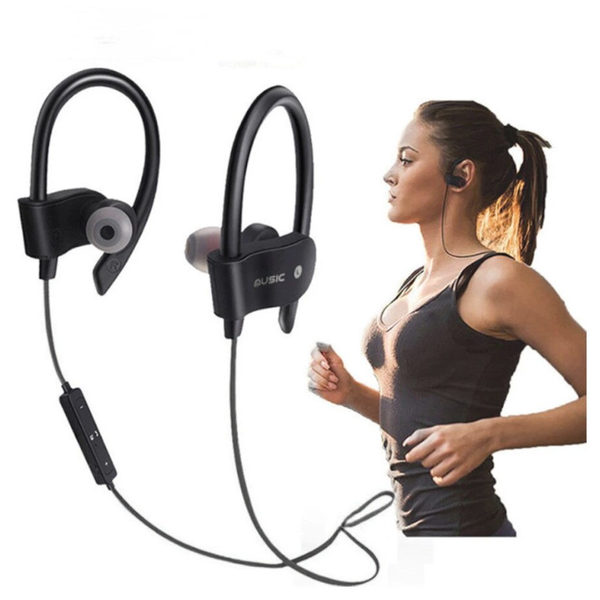 Sport Wireless Headphones Noise Cancelling In Ear Earphones For Running Gym Sweatproof Secure Fit Headsets