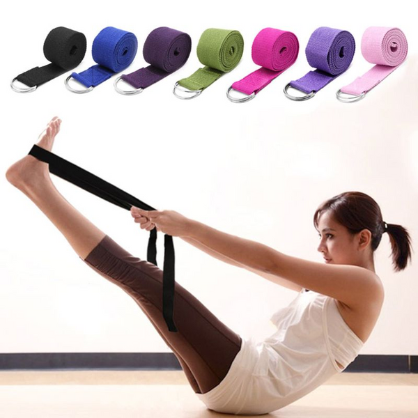 Sport Yoga Stretch Strap D Ring Belt Gym Waist Leg Fitness 180Cm Adjustable
