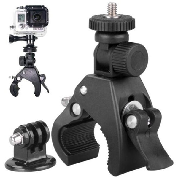 Sports Camera Bicycle Clip Clamp For Gopro7 / Xiaomi 4K Sj4000 Sj5000 Sj6000 Black Regular Bike Camera Holders Mounts