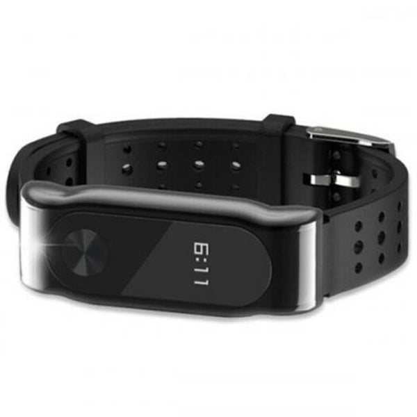 Sports Wristband Smart Bracelet Strap With Magnetic Shell For Xiaomi Mi Band 2 Black Watch Bands