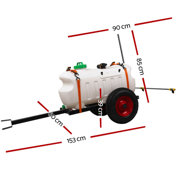 Giantz Weed Sprayer 100L Tank With Trailer Weed Sprayers