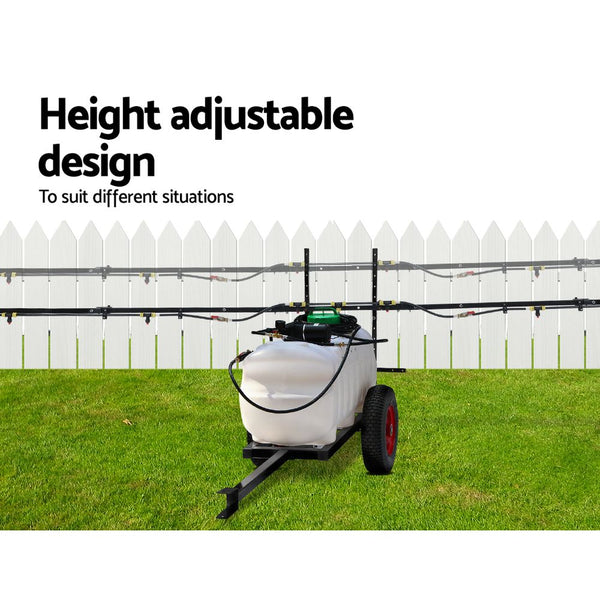 Giantz 100L Atv Weed Sprayer 5M Boom Trailer Spot Tank Farm Pump Weed Sprayers