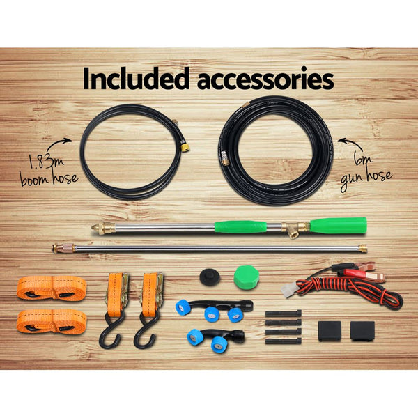 Giantz 100L Atv Weed Sprayer 5M Boom Trailer Spot Tank Farm Pump Weed Sprayers