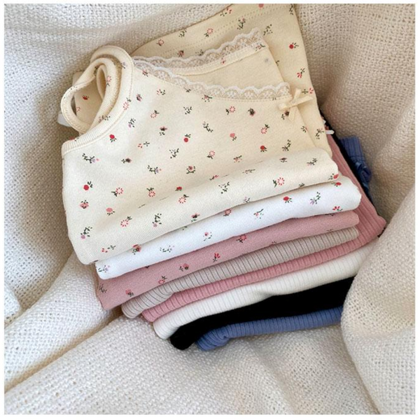 Spring Floral Camisole Crop Top Women Women Crop Tees